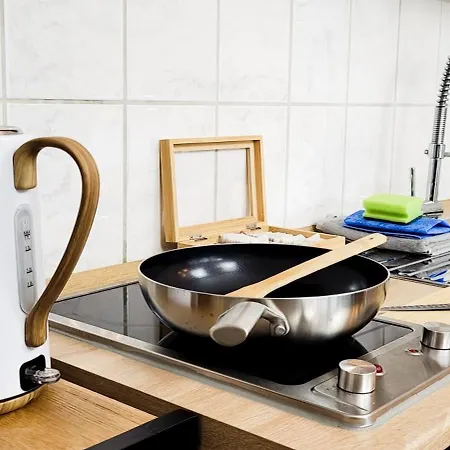 Komm - Terrasse- Parkplatz- Kueche- Boxspringbett 公寓 耶拿